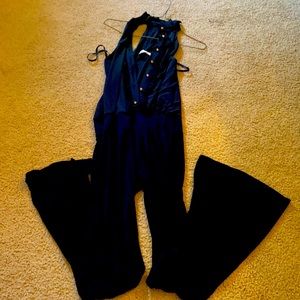 black xs pants suit